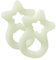 Dentistar Night Beißring 2er-Set – Teether für Babys & Kleinkinder ab 3 Monate – Baby Beißring mit Griff aus weichem Material zur Zahnungshilfe & Massage – Made in Germany – Leuchtet im Dunkeln