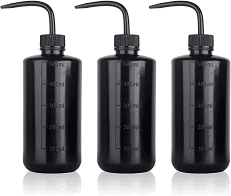 UPTATSUPPLY 3 PCS Tattoo Bottle Squeeze Wash Bottle Convenient Green Soap Supply Wash Tattoo Accessories (500ml Black)