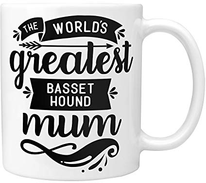 Basset Hound Gifts: The World's Greatest Basset Hound Mum Mug - Thoughtful Christmas, Secret Santa, Birthday or Mother's Day Gift Idea!