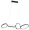 lightling LED Pendelleuchte Sina schwarz matt Metall, dimmbar mit Lichtsteuerung über integrierten Switch Dimmer, 37W, Höhe max. 150 cm, Breite: 110 cm, Tiefe: 30 cm