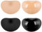 2 Pairs Bra Pads, Adhesive Push Up Bra Inserts Pads Breast Enhancer for Bikini Sports (Black + Brown, Small, Medium)