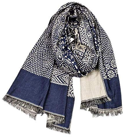Schal Damen 195Cm * 65Cm Winterschal Männer Ethnische Männliche Schals Navy Cotton Leinen Gestrickte Quaste Männer Schal-Color_2_65X195Cm