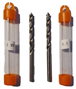 jjw-germany 2 St. HSS-G Präzisions Holzbohrer Spiralbohrer (D= 4,5 mm) mit Zentrierspitze