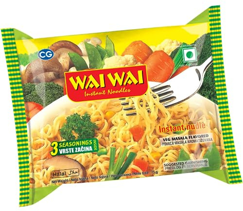 WAI WAI - Instant Nudeln Gemüse - Multipack (40 X 75 GR) | Authentische Kräuter und Gewürze, einzeln portioniert, schnell zubereitet in wenigen Minuten