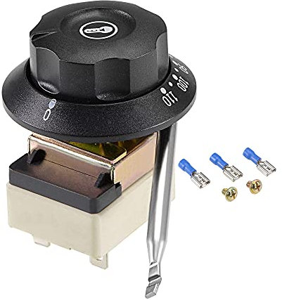 sourcing map 1NO 1NC 250V 16A 30-110C Temperatura Control Interruptor Capilar Termostato para Horno Refrigerador Calentador 07m con 2 Tornillos y 3 Engarzados Terminales