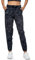 Haowind Jogginghose für Damen mit reflektierenden Taschen, elastische Taille, Workout, Sport, Jogginghose, bequem, Lounge, Yoga, Laufhose, Batikfärbung Grey01, Mittel