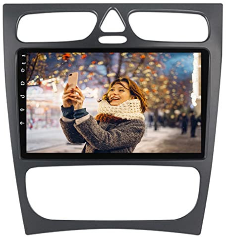Android 11 Auto Rückfahrkamera Doppel Din 9 inch Car Radio Autonavigation Car Stere Für Mercedes Benz W209 W203 W168 M ML W463 Viano W639 BT SWC Unterstützung Mirror Link ( Color : M100S 1G 16G )