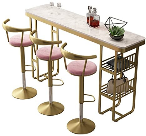 BNNP Stehtisch Kommerziell hoher Bar Tisch Bar Tisch Heim Wohnzimmer Esszimmer Bar Tisch Marmor Küchentisch, ohne Stühle einschließlich Stühle für Engen Raum (Color : A)