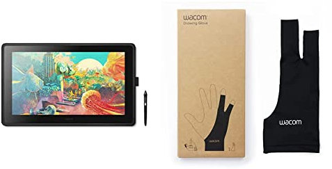 Wacom Cintiq 22 Creative Pen Display with Adjustable Stand — for On-Screen Illustrating and Drawing, 1920 x 1080 Full HD Display and Pro Pen 2 Precision, Drawing Glove Included