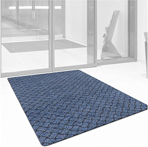 ANRO Schmutzfangteppich Matte Teppich Läufer Flurläufer Bodenbelag Schmutzfangläufer Sauberlaufmatte Fußmatte Melbourne Blau 90x150cm