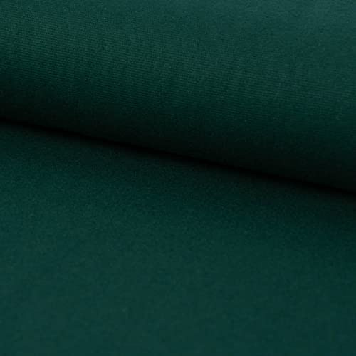 SCHÖNER LEBEN. Bekleidungsstoff Baumwollstoff Flanell dünn Uni dunkelgrün 1,42m