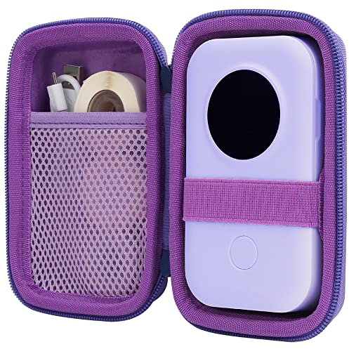 Aenllosi Hard Storage Case for Phomemo D30/Phomemo D35/COLORWING D30/Memoking D30 Bluetooth Label Printer Label Maker(Only Case) (Purple)