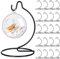Tatuo 20 Stück Ornament Display Ständer Halter Ornament Aufhänger Ständer Glaskugel Ornament Halter Ornament Ständer für Display Metall Ständer Eisen Hängende Ständer Terrarium Ständer Luftpflanzen
