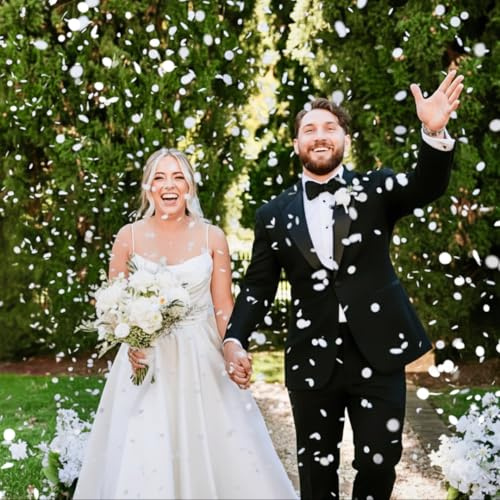 Kind Confetti Weißes Reispapier Hochzeit Konfetti für Blumenmädchen Korb Konfetti Kanone Filler