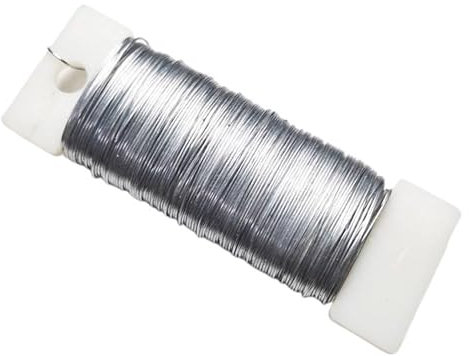 Silver Wire, Craft Wire For Jewellery Making, 22 gauge Silver For Florist, Jewellery Making Supplies Modelling For Sculpting Binding, Iron Metal Wire For Crafting