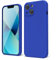 oakxco Designed for iPhone 13 Mini Phone Case Liquid Silicone Grip, Cute Thin Slim Soft Rubber TPU Plain Smooth Gel Cover for Women Girl Aesthetic, Matte Solid Protective & Shockproof, Royal Blue