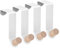 PEAKTOP Over The Door Hooks White, 4Pcs Over Door Metal Hooks Hanger for Hanging Clothes, Over Cabinet Drawer Reversible Hooks for Bedroom Bathroom Kitchen Wardrobe