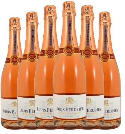Louis Perdrier Excellence Rose - Vino espumoso rosado - (Caja de 6 Botellas de 75 cl)
