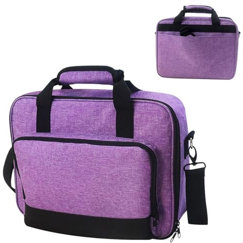 Tragetasche für Epsons CO-W01 Projektor, Tragetasche für Epsons CO-FH02, VS260, ViewSonicss M2W WXGA Projektor mit Taschen und verstellbaren Schultergurten, Violett
