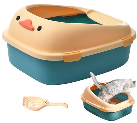 Caja De para Gatos Abierta, Cajas para Gatos para Gatos De Interior, Caja De para Gatos Alta Y Abierta, Bandeja De para Gatos, Bandeja para Gatos Grande, Contenedor De para Gat