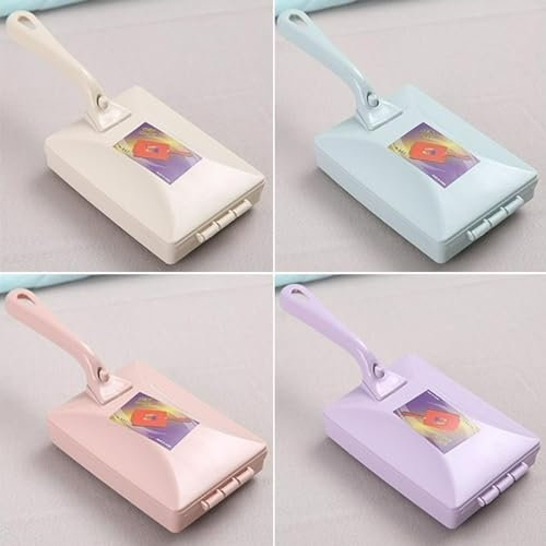 Jiakalamo Brosse à débris de Tapis, Brosse à Double Rouleau, Brosse de Nettoyage Multifonction pour canapé, Tapis, débris, poussière et Cheveux, Brosse de Nettoyage à Main en Plastique(Aléatoire)