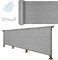 Balkon Sichtschutz Ohne Bohren 45 x 400 cm Windschutz Staubschutz Schattierwert Balkonbespannung Meterware mit Kabelbinder Ohne Bohren für Balkon Garten, Grau