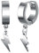 Yumilok Edelstahl Blitz Ohrstecker Ohrringe für Damen Herren Ohrringe Stecker Damen Titan Ohrstecker Herren Silber Männer Creolen Piercing Plugs