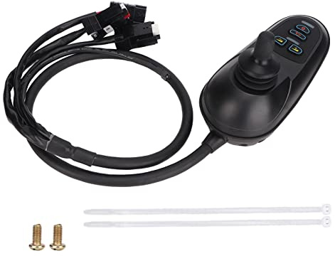 Wheelchair Joystick Controller, Electric Wheel Chair Joystick Controller Replacement with 5 Gears Adjustable Speed for 24V DC Brush Motor