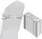 PATIKIL 14x5 Stretch Chair Sashes Bows, 50 Pack Elastic Chair Bands Sashes with Buckle Slider for Wedding Banquet Decorations, Silver