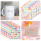 12 Blatt Buchstaben Aufkleber, Wasserfeste Klebebuchstaben, Bunte Buchstaben Zahlen Sticker, Selbstklebende Buchstaben für Fenster Postfach Schilder Scrapbooking Dekoration