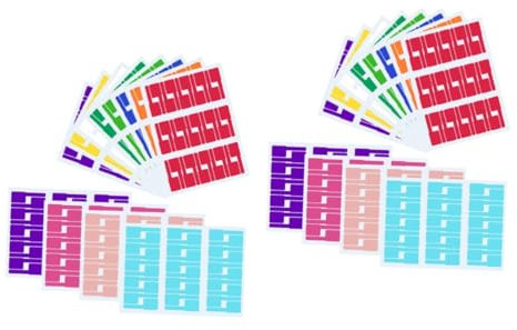 HOMSFOU 24blätter Selbstklebende Kabeletiketten Für Kabelmanagement Druckbare Farbige Beschriftungen Für Büro Und Auto Netzwerkkabel-labels