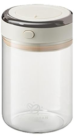 WJnflQN Ground Coffee Containers,Glass Vacuum Coffee Canister | Leak-proof Vacuum Coffee Canister, Coffee Storage Container With Airtight Lid Seal For Beans, Tea, Flour