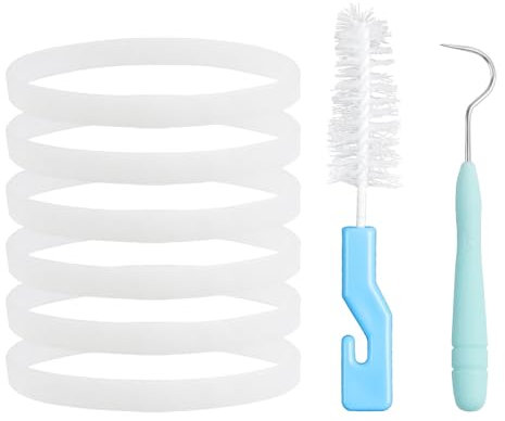 Maxqzin 6 Pack Rubber Gaskets Replacement Seal for Nutri Ninja Blender O Ring Replacement for Ninja Auto-iQ Pro Extractor CT680 BL456-30 BL480 BL640 BL681A, 10cm, Rubber