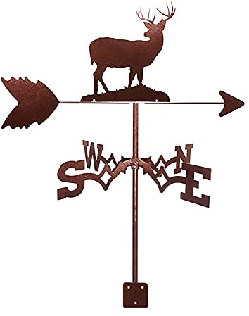 SaryEdge Wetterfahne, Tier-Wild-Elch-Form, Wetterhahn, Messwerkzeuge aus Edelstahl mit Rostschutzbeschichtung für Tierhalterungen im Freien, Dekorhandwerk(