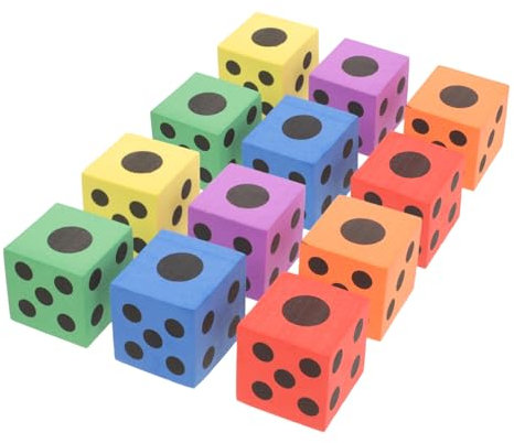 NAMOARLY 12er Set Schaum Würfel Für Große Spielwürfel Zufälligen Farben Für Kreative Spiele Und Lernaktivitäten Ideal Für Familien Und Gesellschaftsspiele