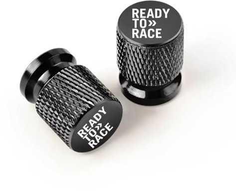 WSOPP 4 Stück Motorrad Ventilkappen für KTM Ready to Race ADV Duke 390 690 790 890 1190 Rc 1290 Adventure CNC Aluminium mit Graviertem Logo Staubdichte Reifenkappen Motorradventile,Black Style