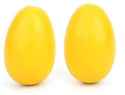 Eierschüttler, 2pcs Holz Ei Kinder Spielzeug Maracas Baby -Stuffs Bequeme Griff Eng Seal Uniform Sound Musik -Baby -Versorgung Musikinstrument für Kinder Im Vorschulalter (SY-61 gelb)