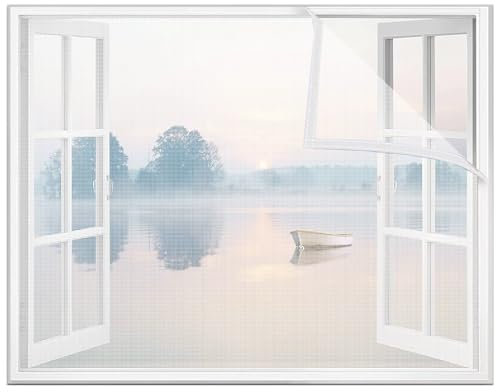 Zanzariere Su Misura Bianco 110x180cm per finestre scorrevoli,Persiane,Finestre In Legno,Finestre In Acciaio,finestre in alluminio,Balconi,Porte