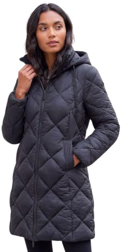 Roman Padded Coat for Women UK - Ladies Longline Puffer Winter Quilted Parka Waterproof Rainproof Wind Resistant Thermal Jacket Long Length Warm Zip Hood Puffa Cosy
