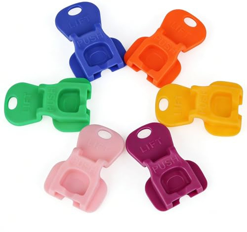 PureSphere 6 Pack Ring Pull Can Openers, Plastic, Random Multicolour | 6-pack plastic ring pull can openers, ergonomic for seniors, fits soda beer cans, random colours, lightweight