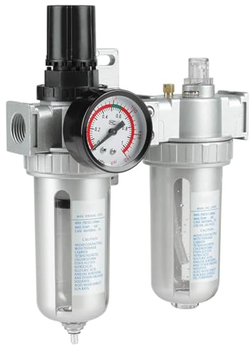 Aumotop Kit di Strumenti per il Regolatore Dell'acqua Dell'olio del Filtro del Compressore D'aria di Alta qualità per la Rimozione delle Particelle Solide con un Ottimo Effetto Filtrante, Meccanici