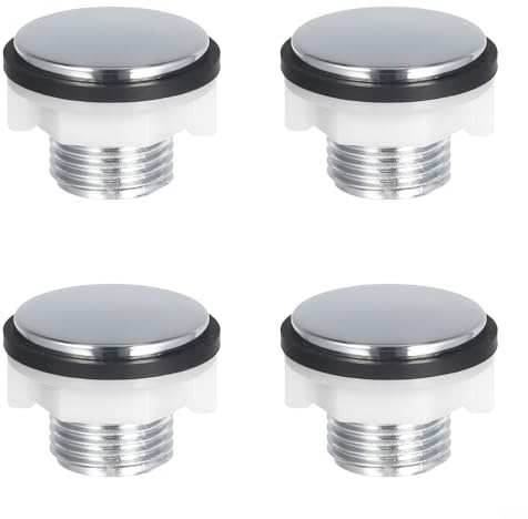 MuchLuckystar Toilet Tank Inlet Stopper 4pcs, Decorative Side Seal for Washbasin Bathtub Cistern, Rubber for Bathroom WC Plumbing Water Connection Hole Cover(four points)