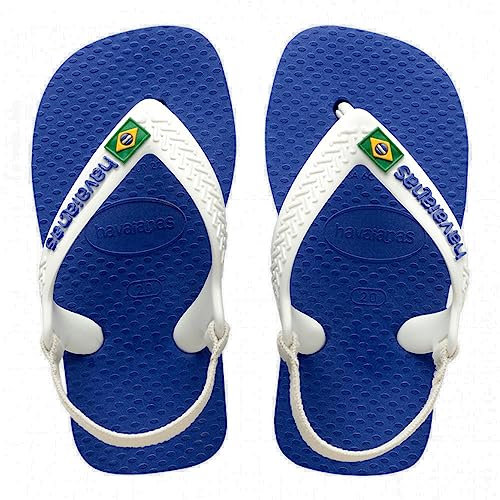 Havaianas Brasil Logo II, Infradito Unisex - Bambini, Blu (Marine Blue), 21 EU