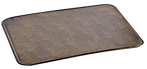 FIREFIX 2084 Bodenblech, Rechteckig 500 x 600 mm, Stahlblech - Optik Messing gehämmert