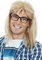 Allaura Garth Perücke & Brille Set | Waynes World Kostüm | Halloween Herren blond