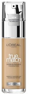 L'Oréal Paris Make up, Flüssige Foundation mit Hyaluron und Aloe Vera, True Match Make-Up, 6.D/6.W Warm Medium