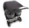 Voile d'ombrage universel pour poussette double avec nacelle/protection solaire avec indice UV 50+/voile solaire pour poussette double et buggy double