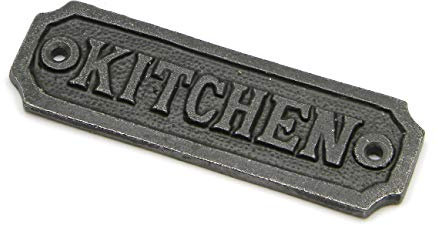 Oakcrafts Cast Iron Kitchen Door Sign - 108mm x 35mm
