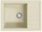 vidaXL Lavello da Cucina con Foro Troppopieno Ovale Lavabo Lavandino Scarico Lavamano Catino Lavatoio Accessori Arredo Mobili Beige in Granito