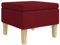 vidaXL Hocker, Fußhocker mit Holzbeinen, Polsterhocker Fußbank für Wohnzimmer Schlafzimmer Flur, Fußschemel Fußstütze Sitzhocker, Weinrot Stoff